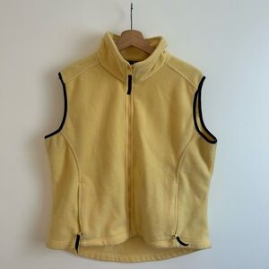 Yellow Fleece Zip-Front Women's Vest